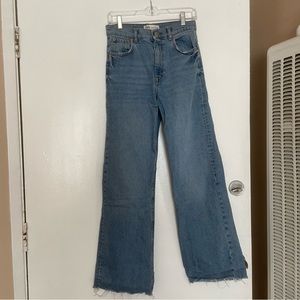 Zara Wide Leg Light Wash Jeans
